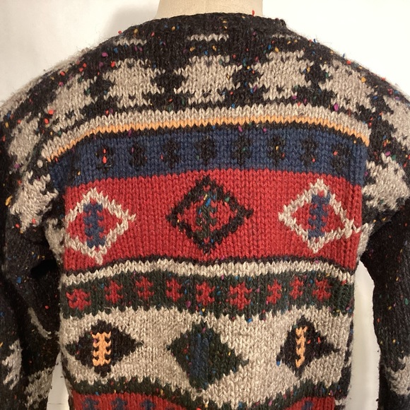 Woolrich Vintage Mens Wool Southwest Aztec design Sweater size small - Picture 4 of 10